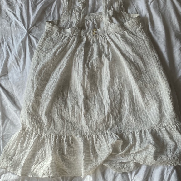 Madewell white and silver lined Dress Large - Picture 2 of 6
